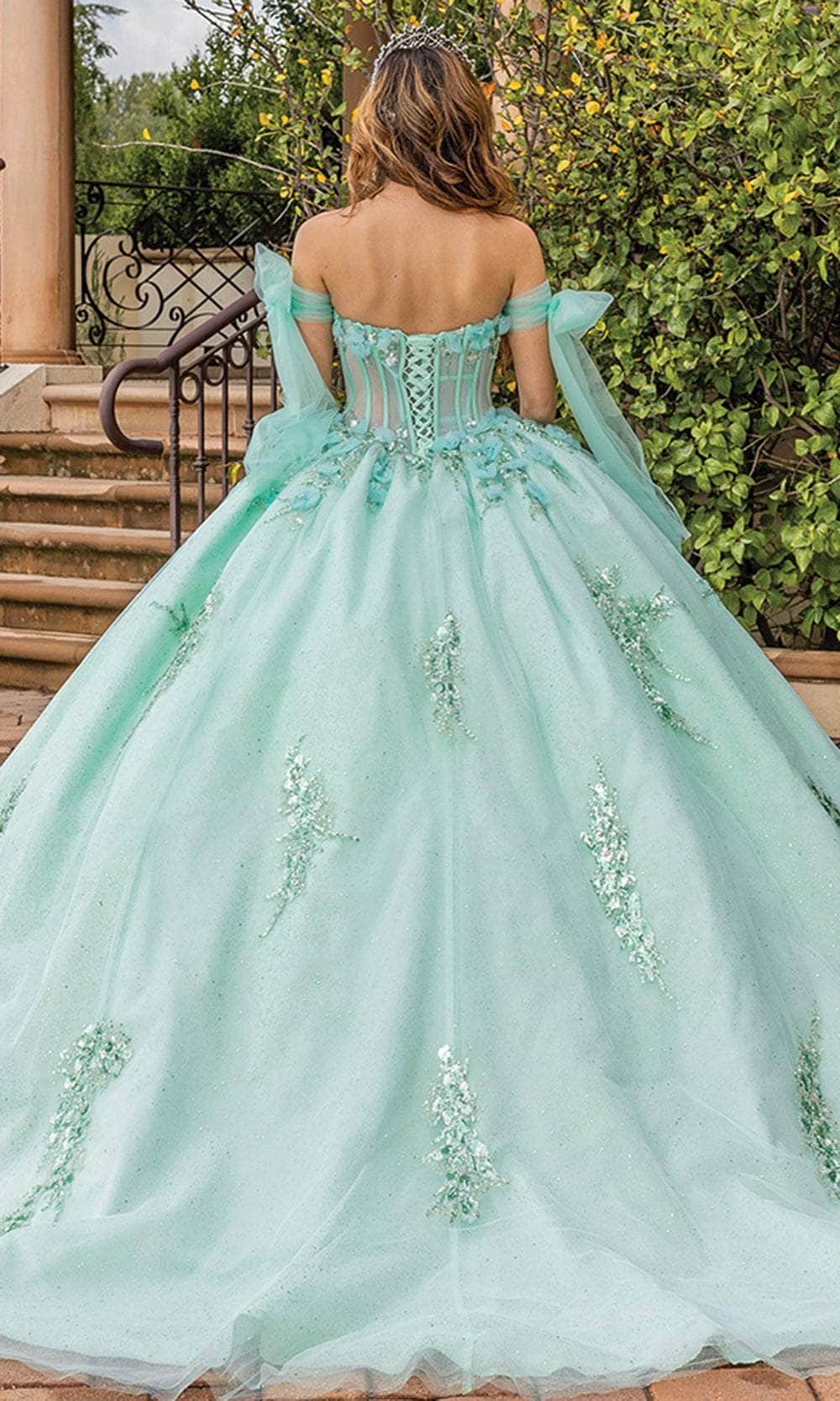 Dancing Queen 1813 - Strapless Applique Ballgown