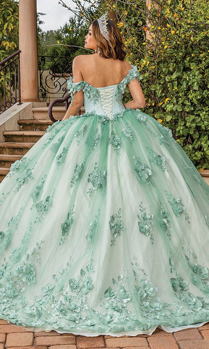 Dancing Queen 1818 - Floral Off Shoulder Ballgown