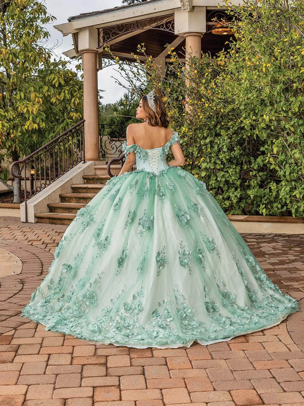 Dancing Queen 1818 - Floral Off Shoulder Ballgown