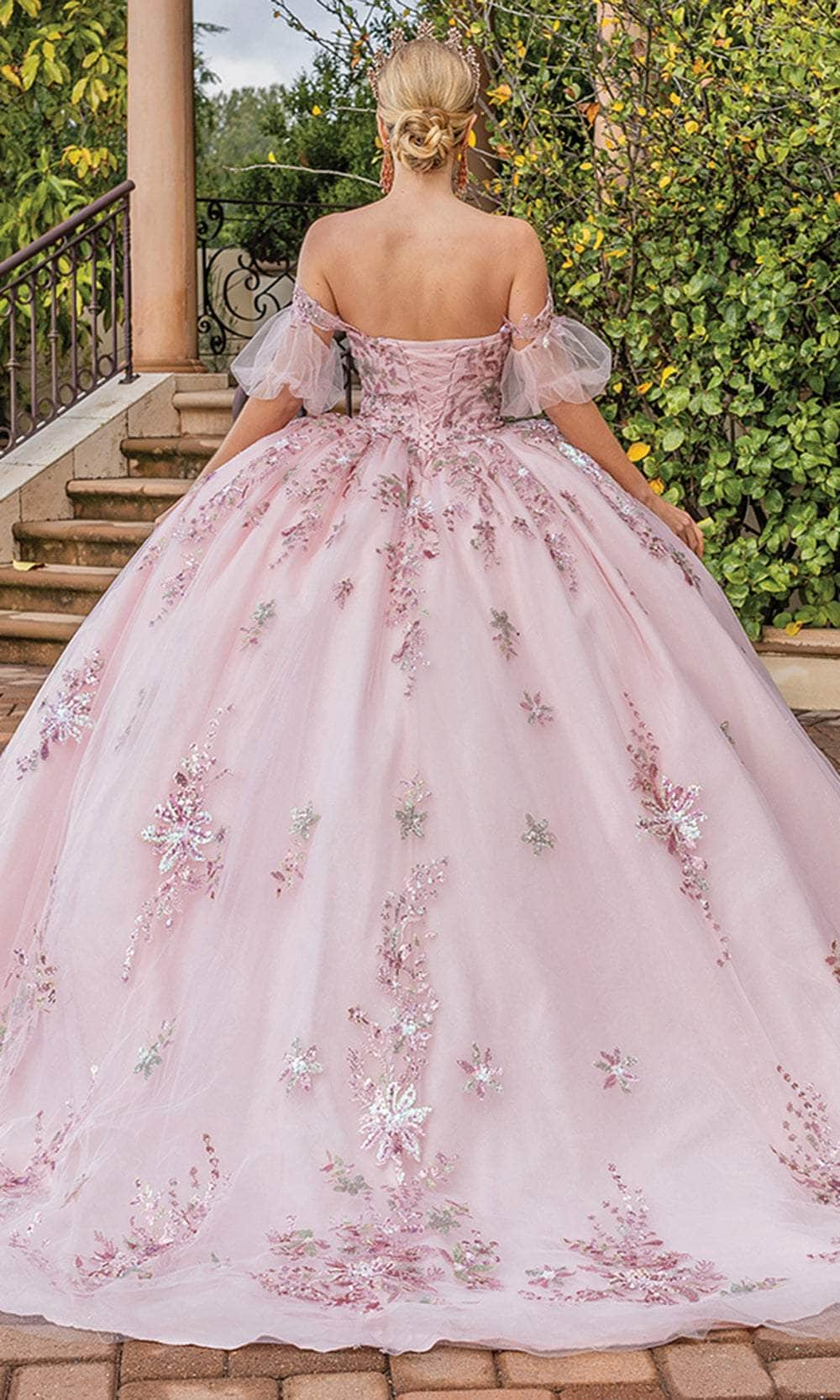 Dancing Queen 1821 - Off Shoulder Glitter Ballgown