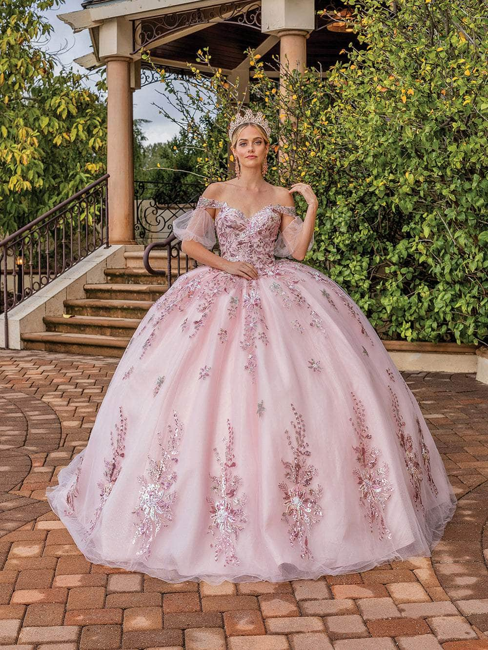 Dancing Queen 1821 - Off Shoulder Glitter Ballgown